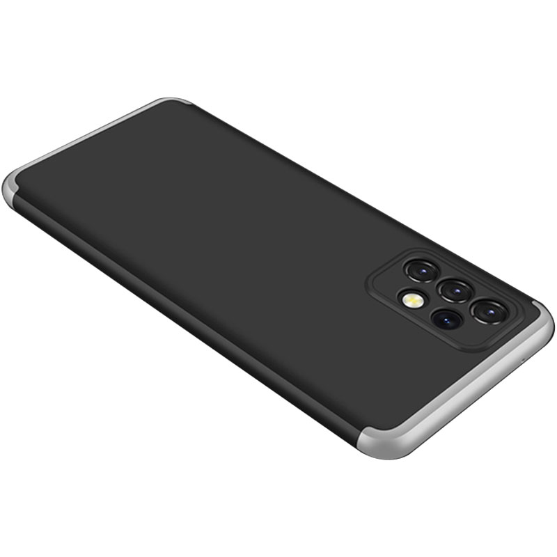 Пластиковая накладка GKK LikGus 360 градусов (opp) для Samsung Galaxy A72 4G / A72 5G (Черный / Серебряный)