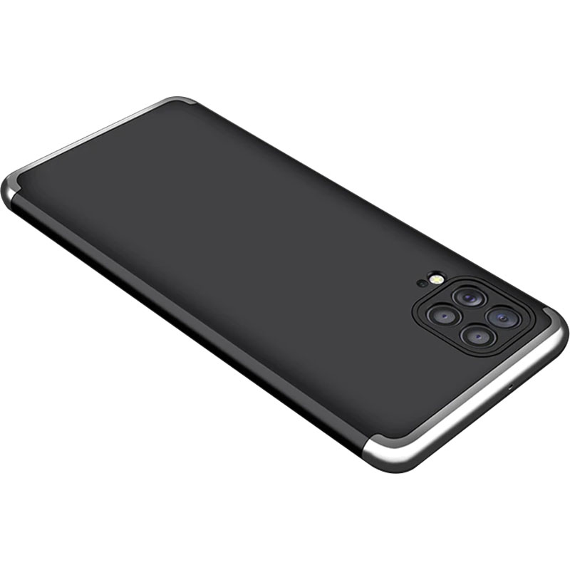 Пластиковая накладка GKK LikGus 360 градусов (opp) для Samsung Galaxy M62 (Черный / Серебряный)