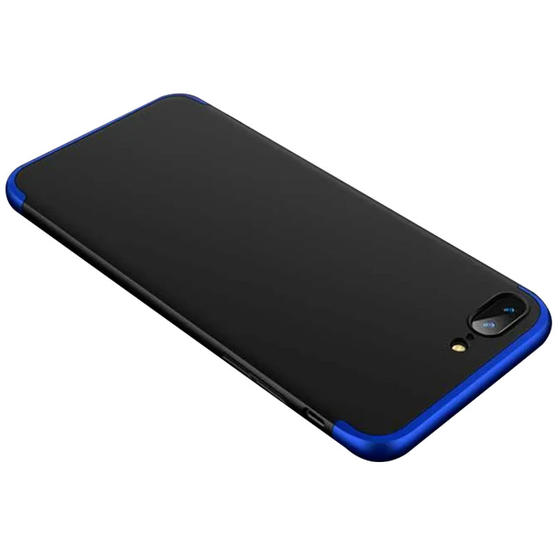 Пластиковая накладка GKK LikGus 360 градусов (opp) для Apple iPhone 8 plus (5.5'') (Черный / Синий)