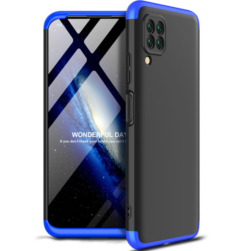Пластиковая накладка GKK LikGus 360 градусов (opp) для Huawei P40 Lite (Черный / Синий)