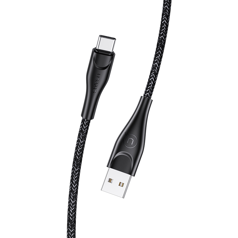 Дата кабель Usams US-SJ392 U41 Type-C Braided Data and Charging Cable 1m (Чорний)