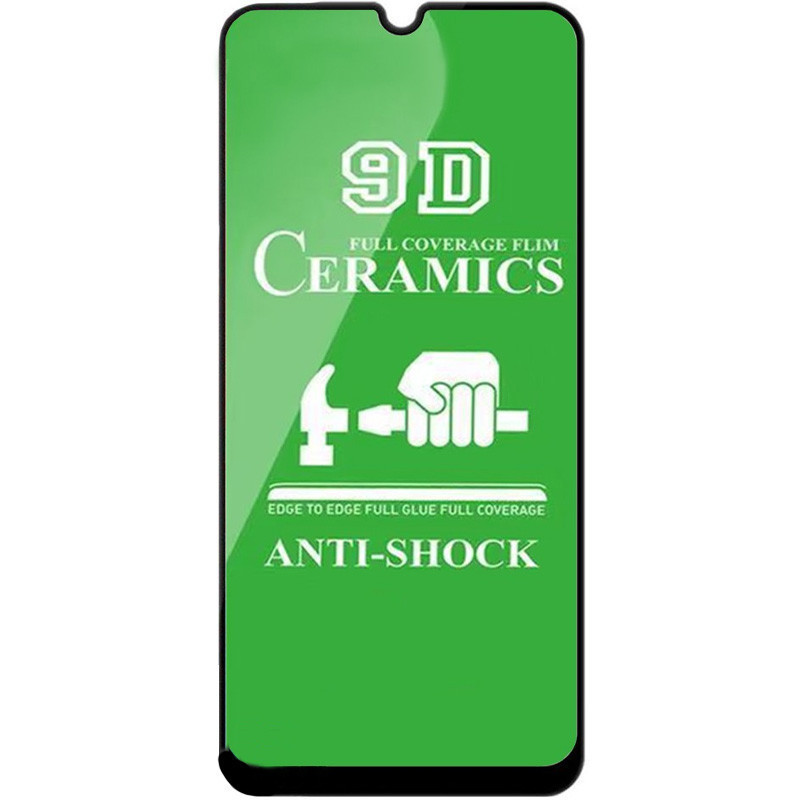 Защитная пленка Ceramics 9D (без упак.) для TECNO Spark 8P (Черный)