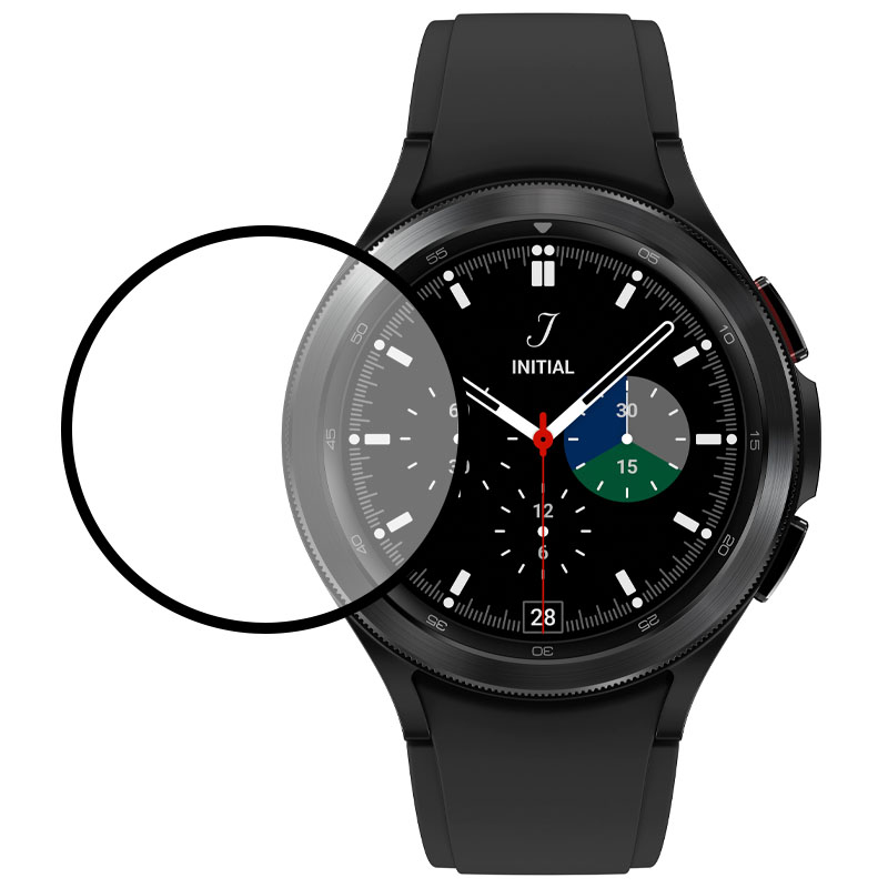 Полимерная пленка 3D (full glue) (тех.пак) для Samsung Galaxy Watch 4 40mm (Черный)