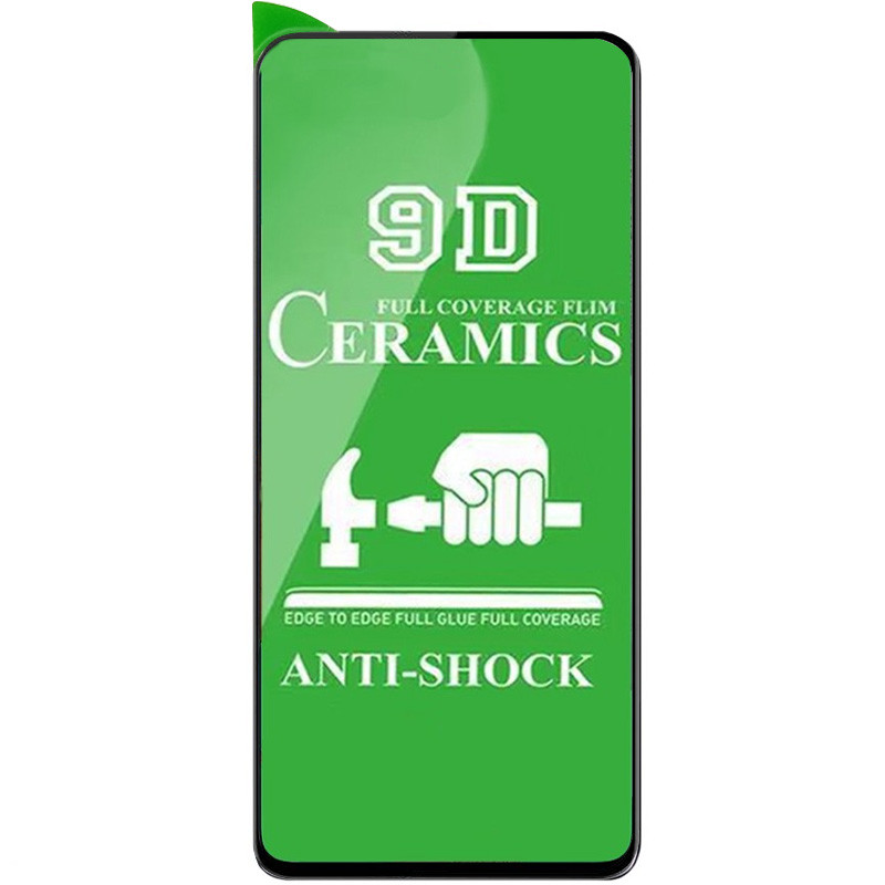 Защитная пленка Ceramics 9D (без упак.) для Xiaomi Redmi Note 10 Pro (Черный)