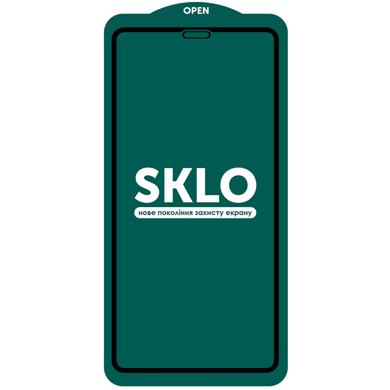 Защитное стекло SKLO 5D (тех.пак) для Apple iPhone 12 Pro Max (6.7") (Черный)