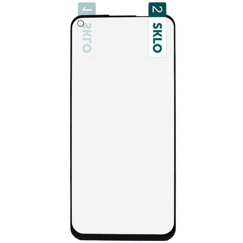 Гибкое защитное стекло SKLO Nano (тех.пак) для Huawei P40 Lite (Черный)