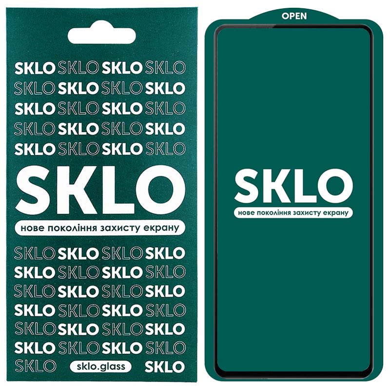 Защитное стекло SKLO 5D (full glue) для Realme 7 Pro (Черный)