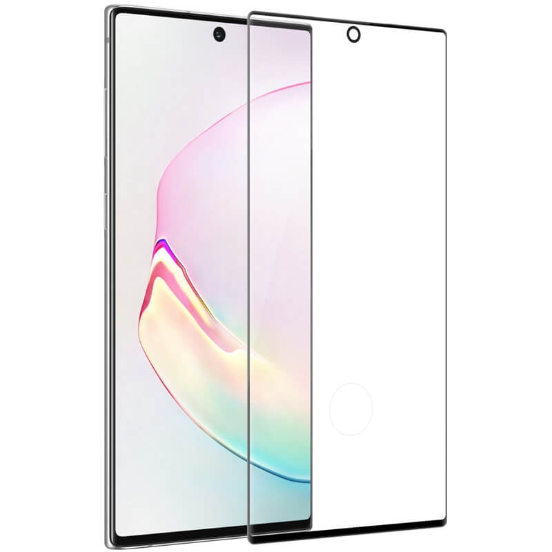 Защитное цветное 3D стекло Mocoson (full glue) для Samsung Galaxy Note 10 Plus (Черный)