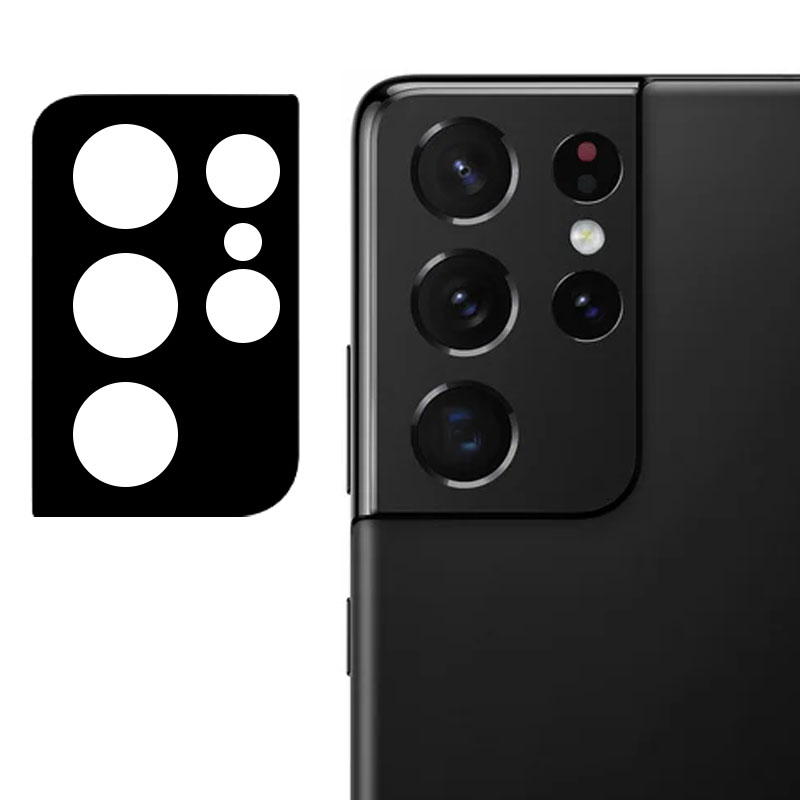 Гибкое ультратонкое стекло Epic на камеру для Samsung Galaxy S21 Ultra (Черный)