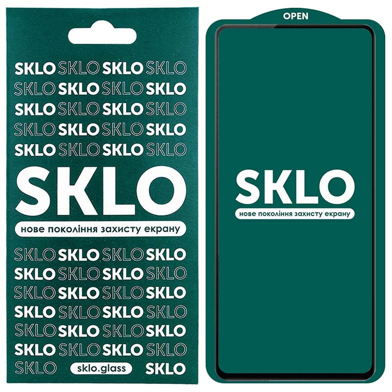 Защитное стекло SKLO 5D (full glue) для Xiaomi Redmi Note 10 5G / Poco M3 Pro (Черный)