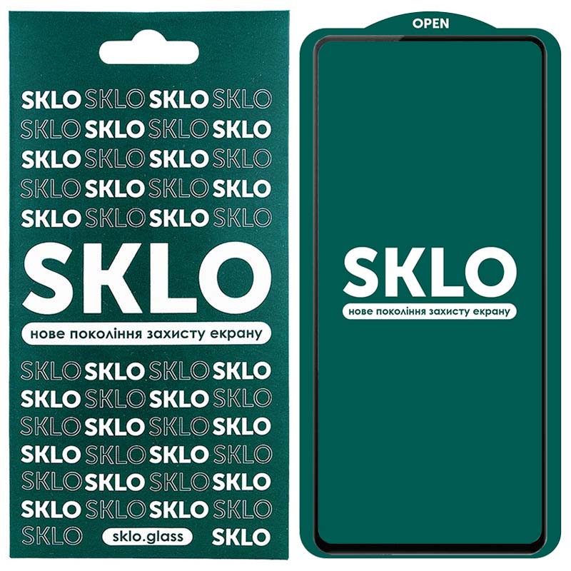 Защитное стекло SKLO 5D (full glue) для Xiaomi Redmi Note 10 Pro Max (Черный)