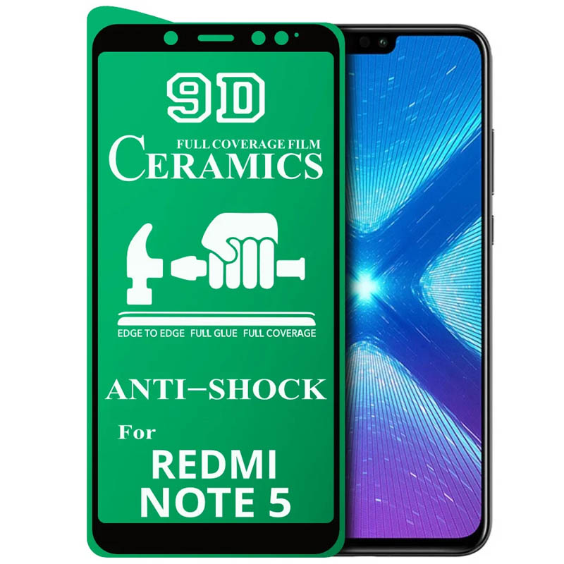 Защитная пленка Ceramics 9D для Xiaomi Redmi Note 5 Pro / Note 5 (AI Dual Camera) (Черный)