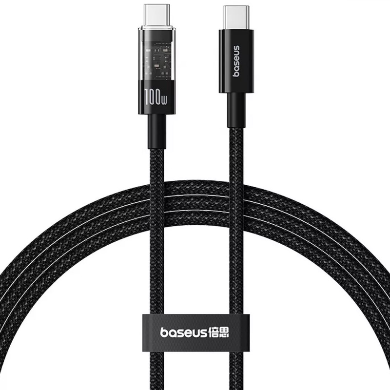 Дата кабель Baseus Gem Fast Charging Type-C to Type-C 100W (1m) (P10373000111) (Cluster Black)