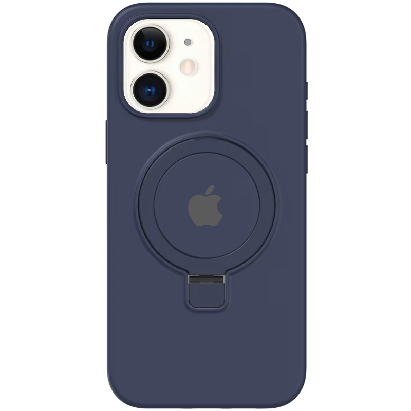 Чехол Silicone Case Full Protective with Ring для Apple iPhone 11 (6.1") (Dark Blue)