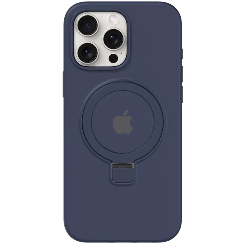 Чехол Silicone Case Full Protective with Ring для Apple iPhone 13 Pro (6.1") (Dark Blue)