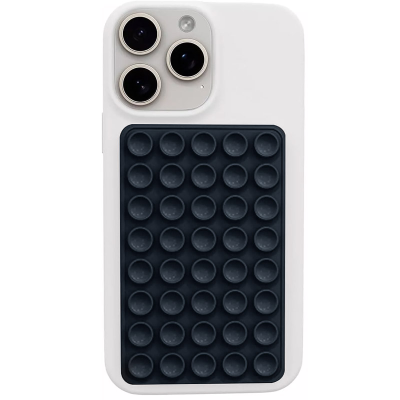 Тримач-присоска для телефона Double Side Silicone 100*64мм (Dark Gray)