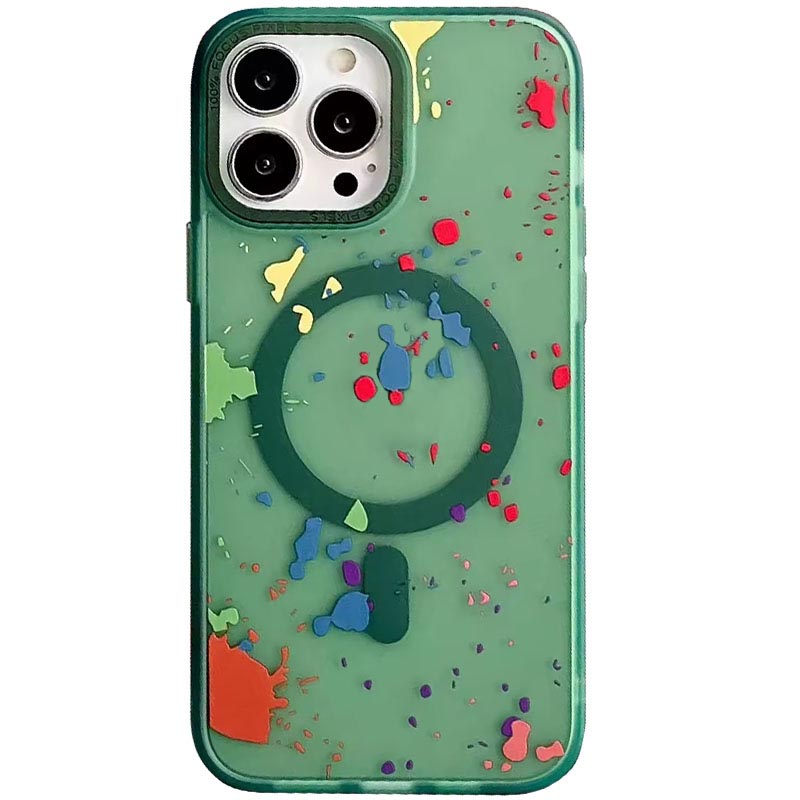 Чохол TPU+PC Flush with MagSafe для Apple iPhone 12 Pro Max (Dark green)