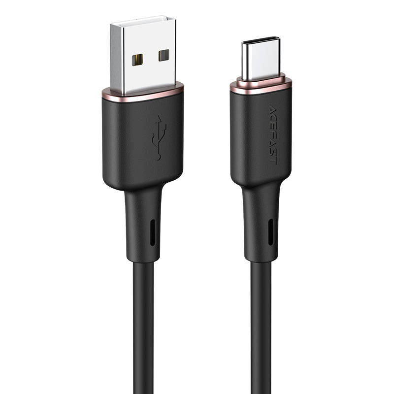 Дата кабель Acefast C2-04 USB-A to USB-C zinc alloy silicone (1.2m) (Black)