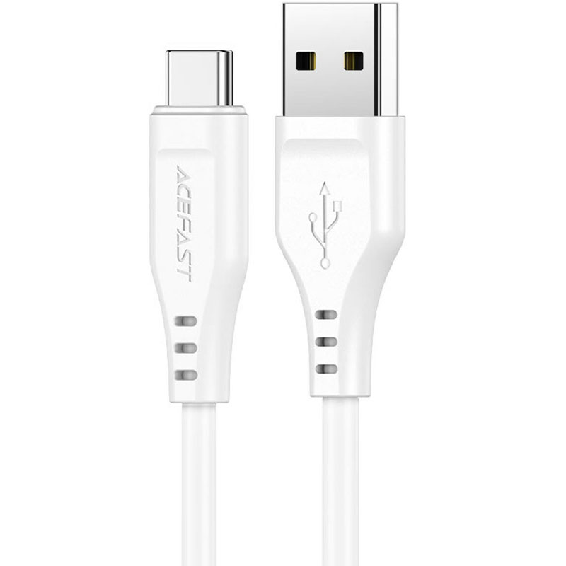 Дата кабель Acefast C3-04 USB-A to USB-C TPE (1m) (White)