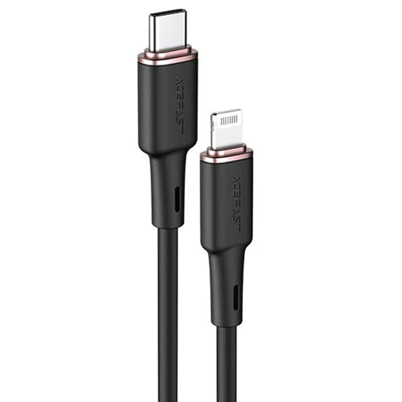 Дата кабель Acefast MFI C2-01 USB-C to Lightning zinc alloy silicone (1m) (Black)