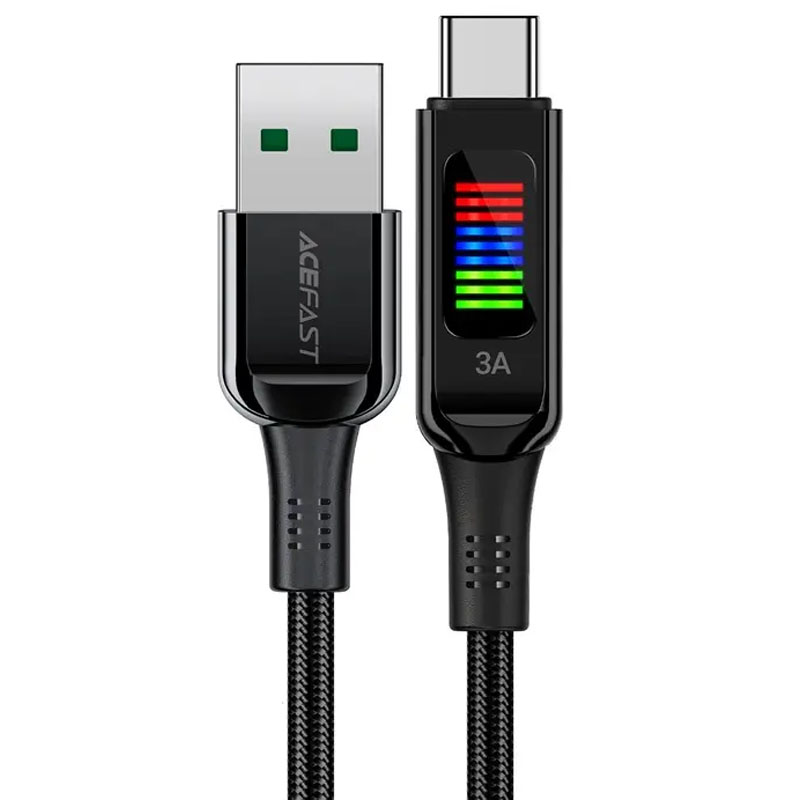 Дата кабель Acefast C7-04 USB-A to USB-C zinc alloy (1.2m) (Black)