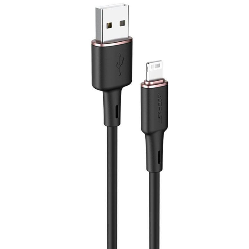 Дата кабель Acefast MFI C2-02 USB-A to Lightning zinc alloy silicone (1.2m) (Black)