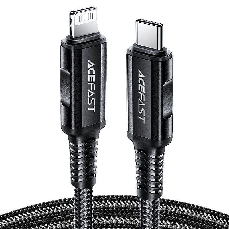 Дата кабель Acefast MFI C4-01 USB-C to Lightning aluminum alloy (1.8m) (Black)