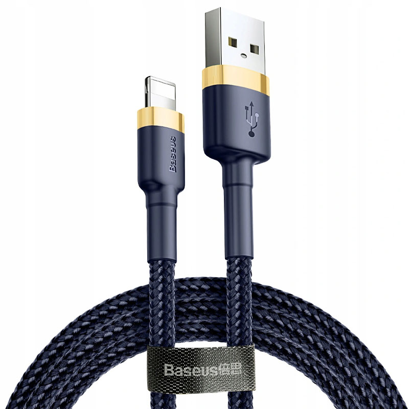 Дата кабель Baseus Cafule Lightning Cable 1.5A (2m) (CALKLF-C) (Золотой / Синий)