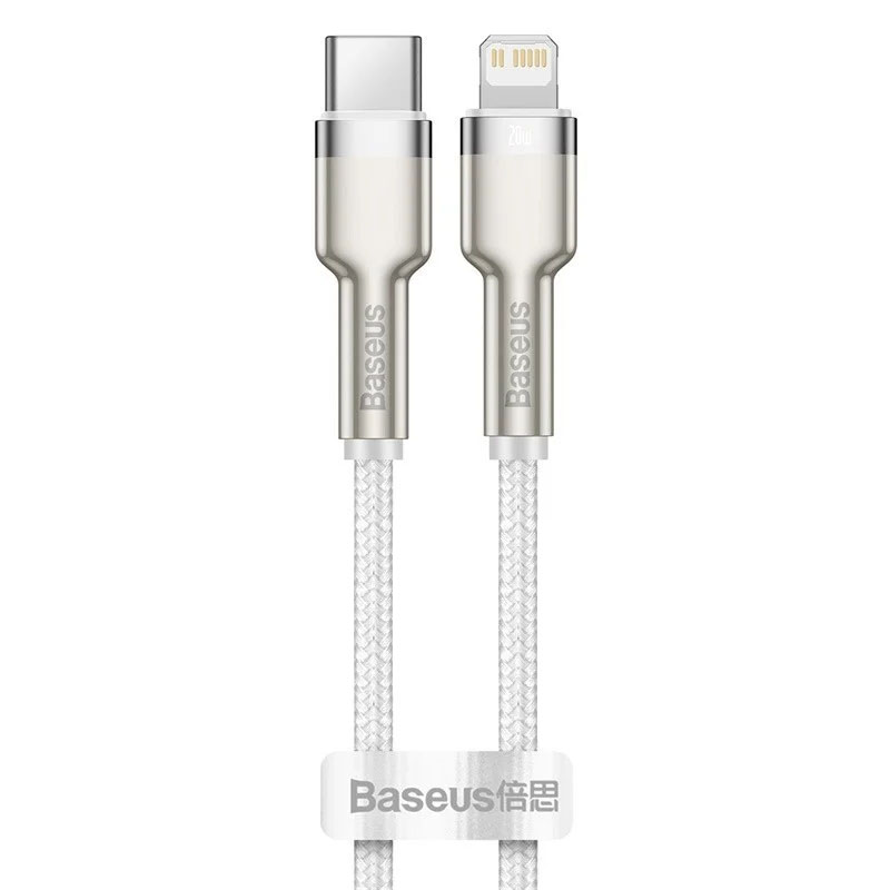 Дата кабель Baseus Cafule Series Metal Type-C to Lightning PD 20W (2m) (CATLJK-B) (Белый)