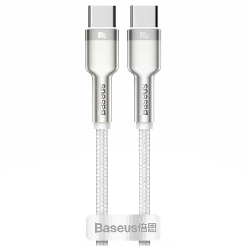 Дата кабель Baseus Cafule Series Metal Type-C to Type-C 100W (2m) (CATJK-D) (Белый)