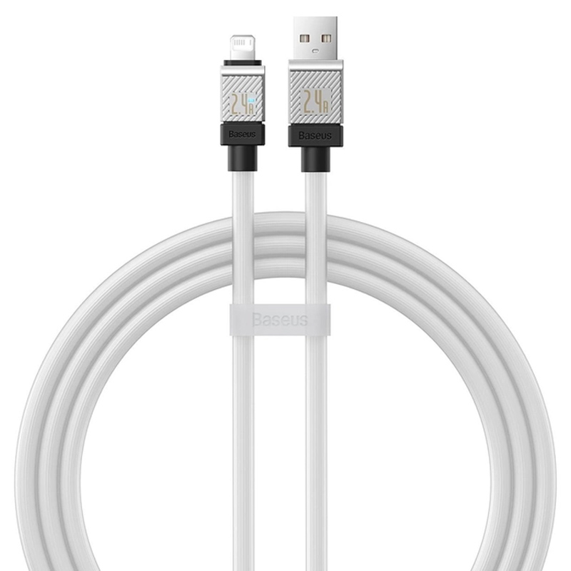 Дата кабель Baseus CoolPlay Series USB to Lightning 2.4A (1m) (CAKW00040) (White)