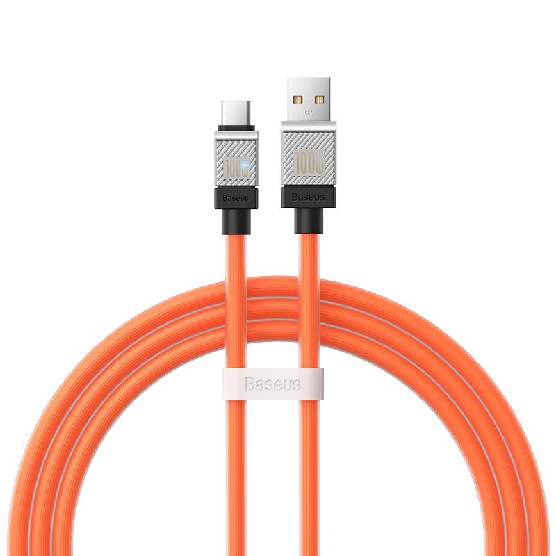 Дата кабель Baseus CoolPlay Series USB to Type-C 100W (1m) (CAKW00060) (Orange)