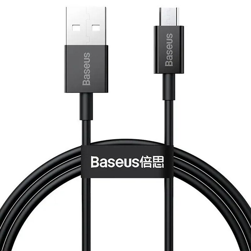Дата кабель Baseus Superior Series Fast Charging MicroUSB Cable 2A (2m) (CAMYS-A) (Чорний)