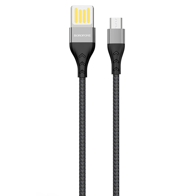 Дата кабель Borofone BU11 Tasteful USB to MicroUSB (1.2m) (Чорний)