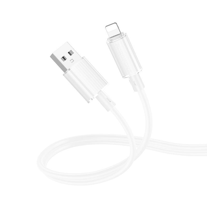 Дата кабель Borofone BX112 Lemon USB to Lightning 2.4A (1m) (White)