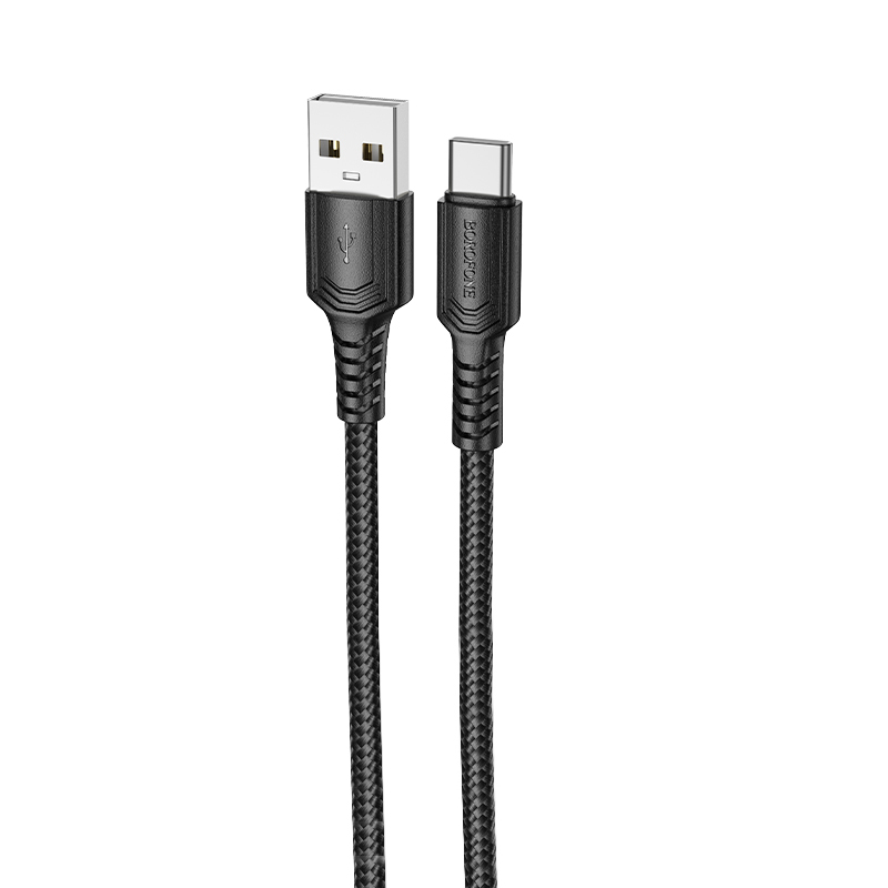 Дата кабель Borofone BX116 Certain USB to Type-C 3A (1m) (Black)