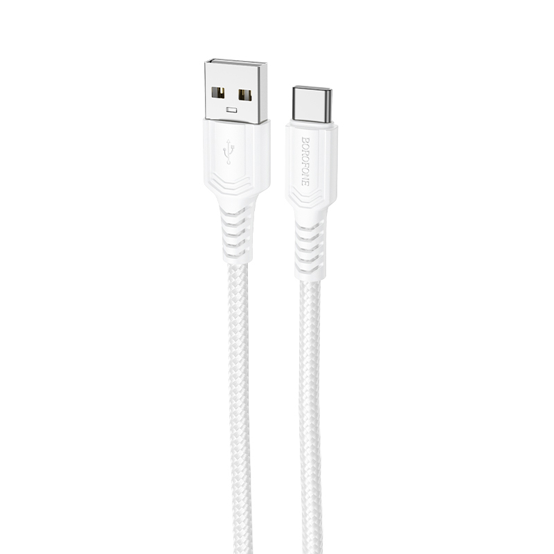 Дата кабель Borofone BX116 Certain USB to Type-C 3A (1m) (White)