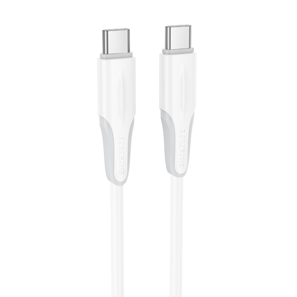 Дата кабель Borofone BX119 New Type-C to Type-C 60W (1m) (White)