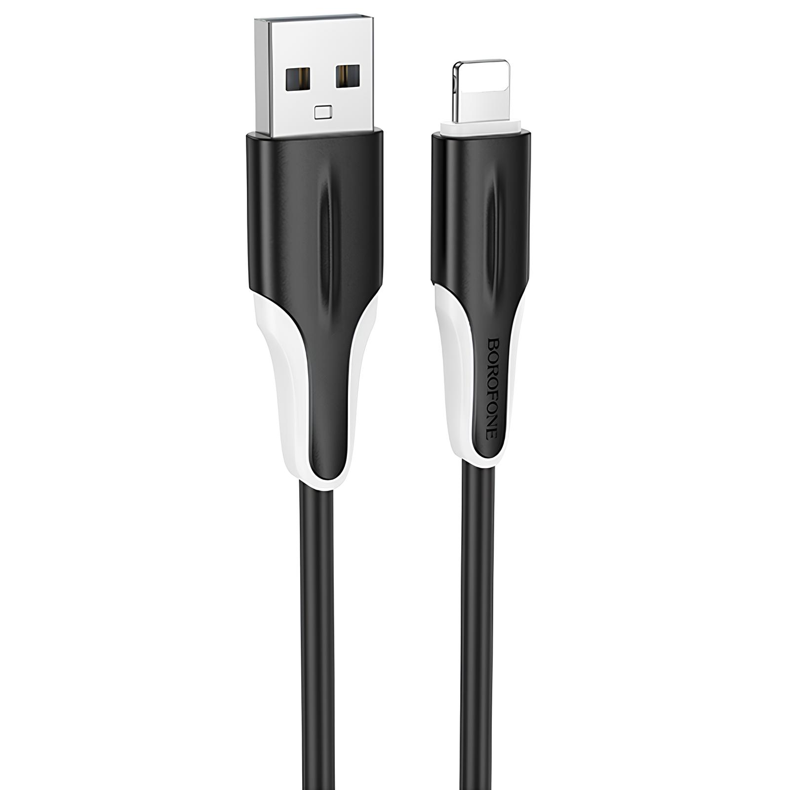 Дата кабель Borofone BX119 New USB to Lightning 2.4A (1m) (Black)
