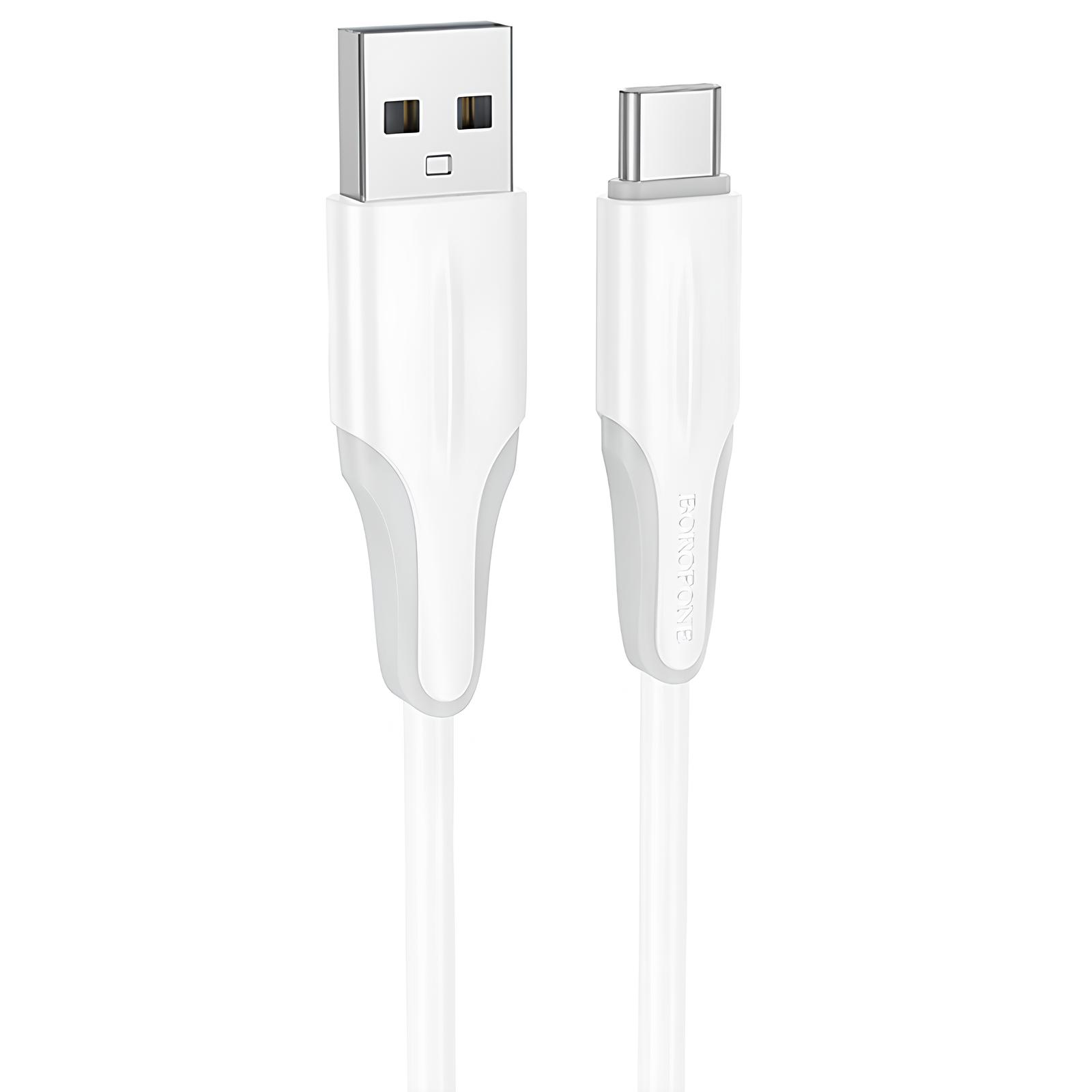 Дата кабель Borofone BX119 New USB to Type-C 3A (1m) (White)