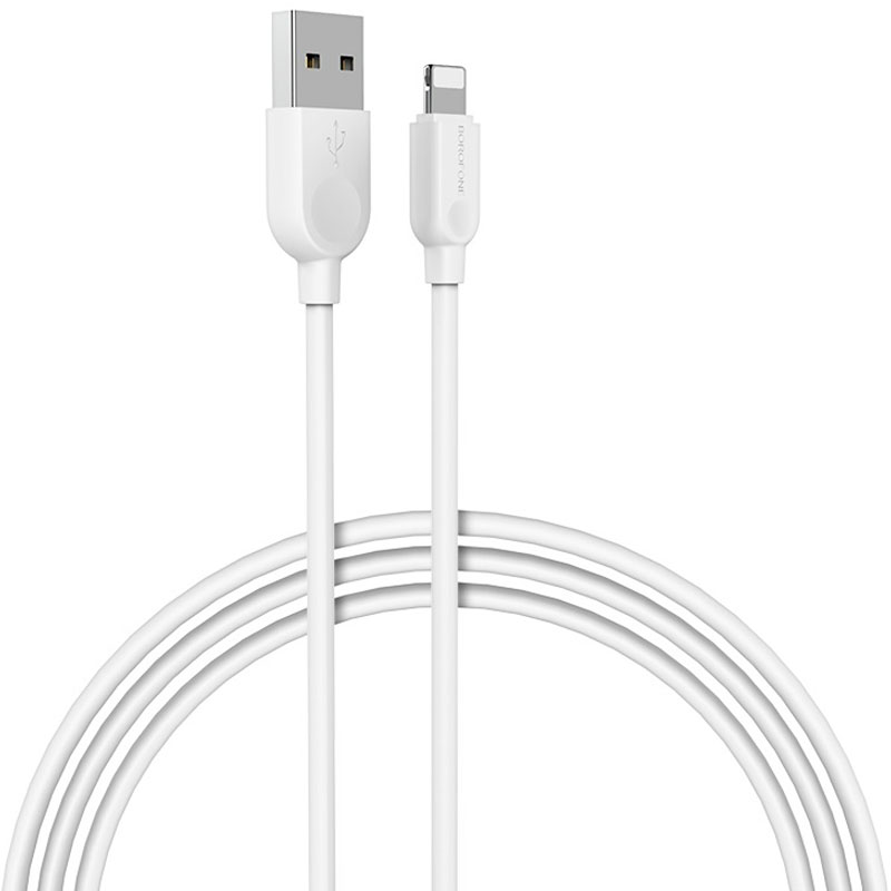 Дата кабель Borofone BX14 USB to Lightning (1m) (Білий)