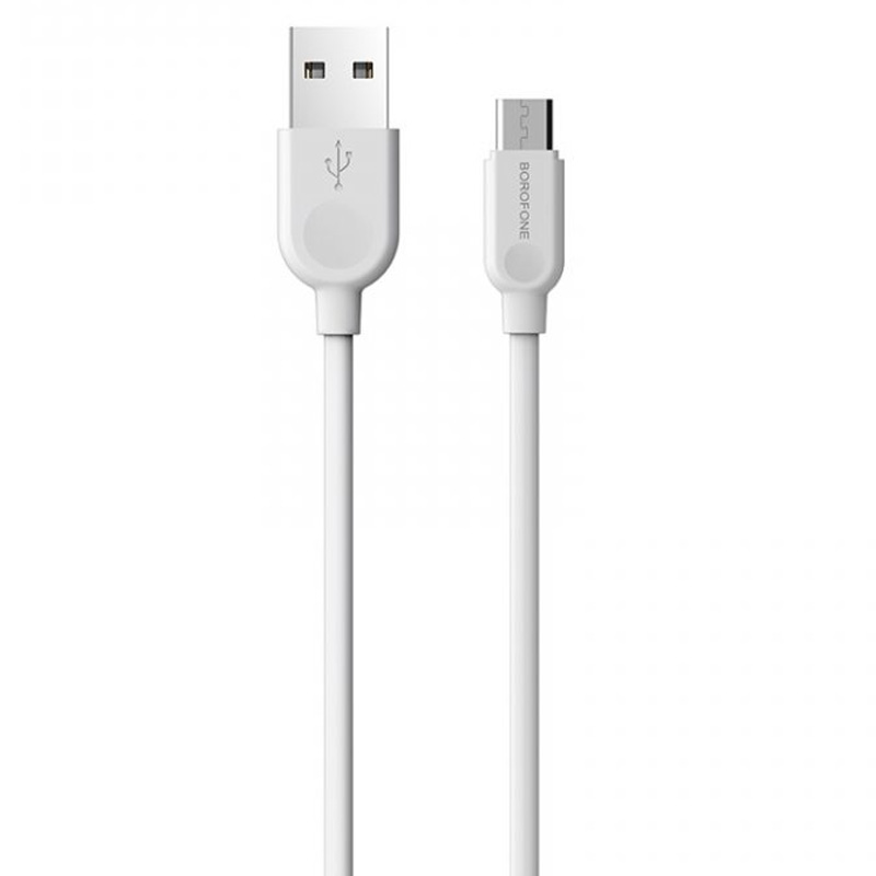 Дата кабель Borofone BX14 USB to MicroUSB (1m) (Білий)