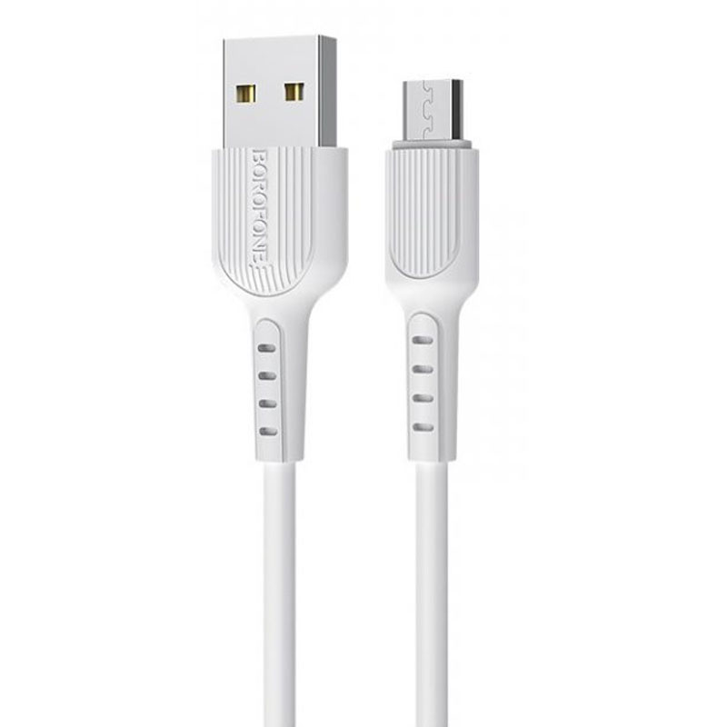 Дата кабель Borofone BX16 USB to MicroUSB (1m) (Білий)
