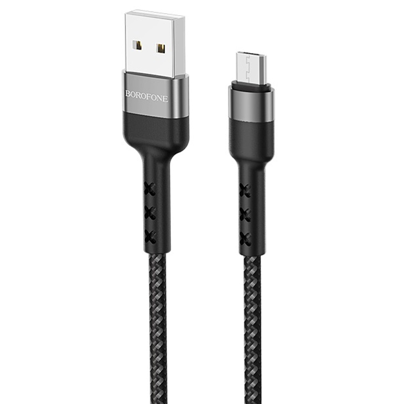 Дата кабель Borofone BX34 Advantage USB to MicroUSB (1m) (Чорний)