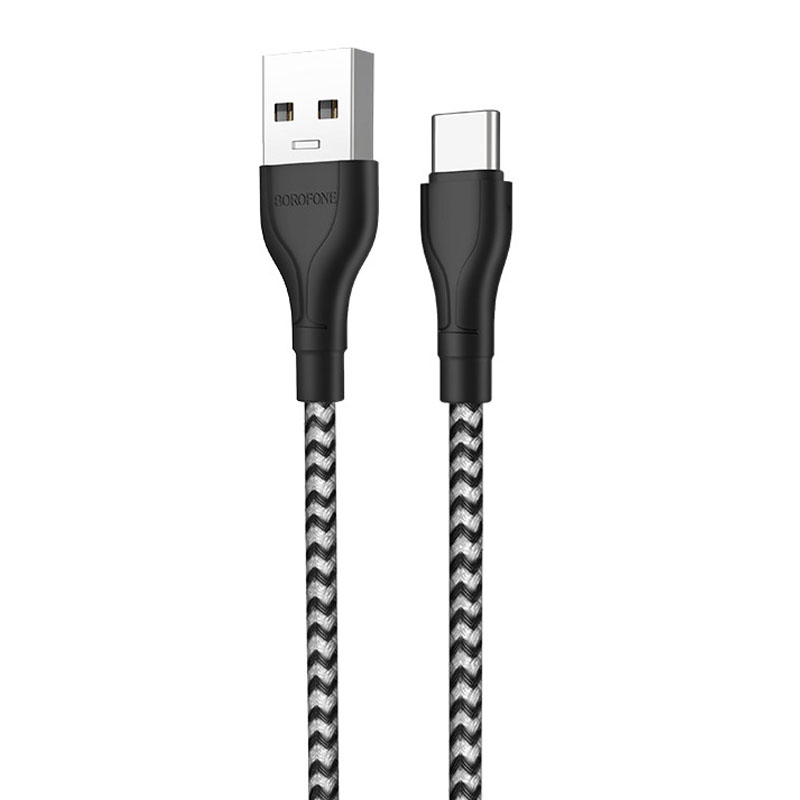 Дата кабель Borofone BX39 USB to Type-C (1m) (Черно - белый)