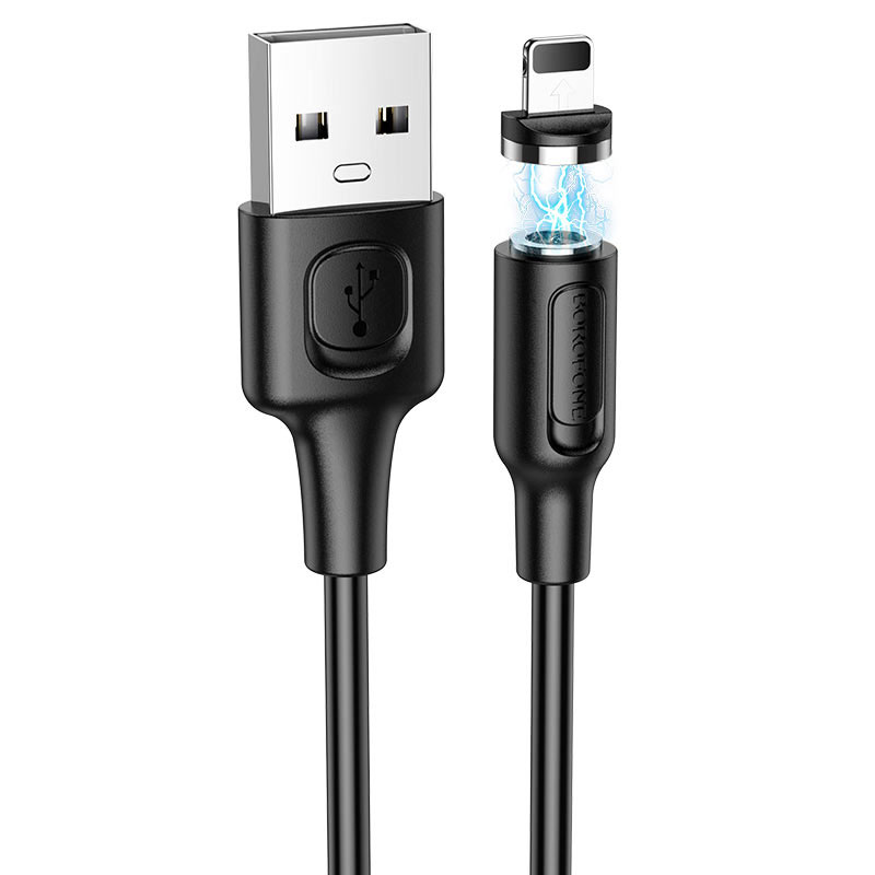 Дата кабель Borofone BX41 Amiable USB to Lightning (1m) (Чорний)