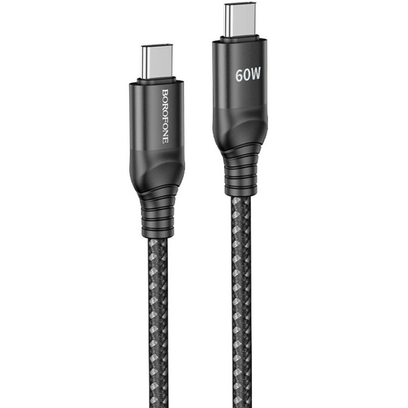 Дата кабель Borofone BX56 60W Type-C to Type-C (1.5m) (Black)