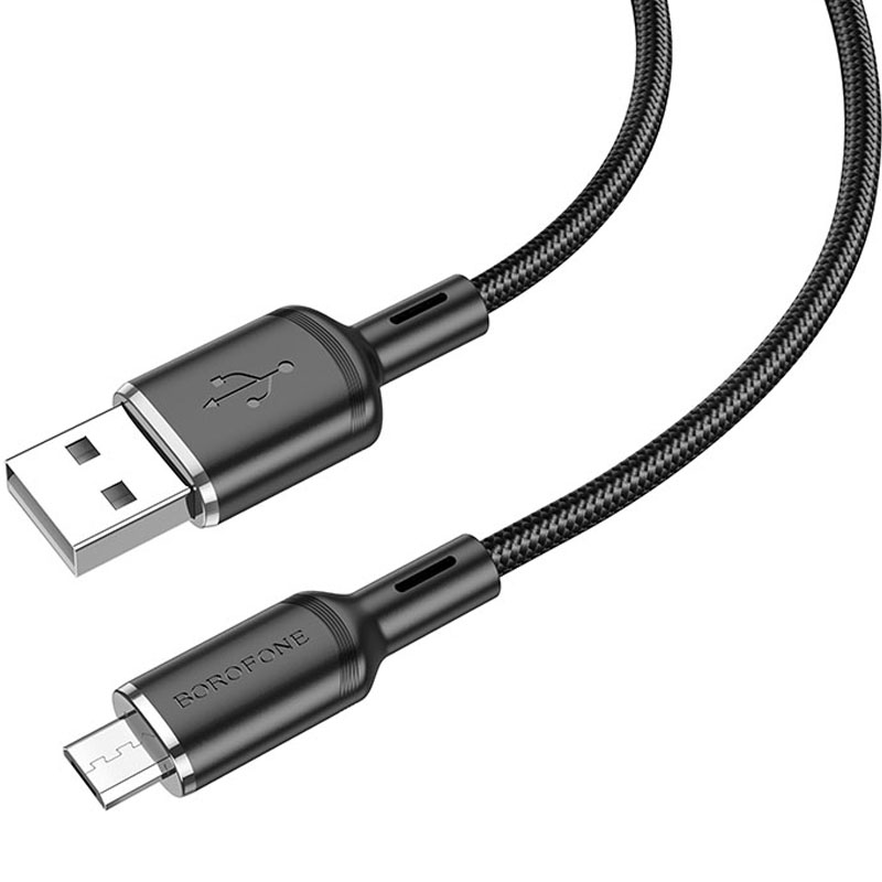 Дата кабель Borofone BX90 Cyber USB to MicroUSB (1m) (Black)