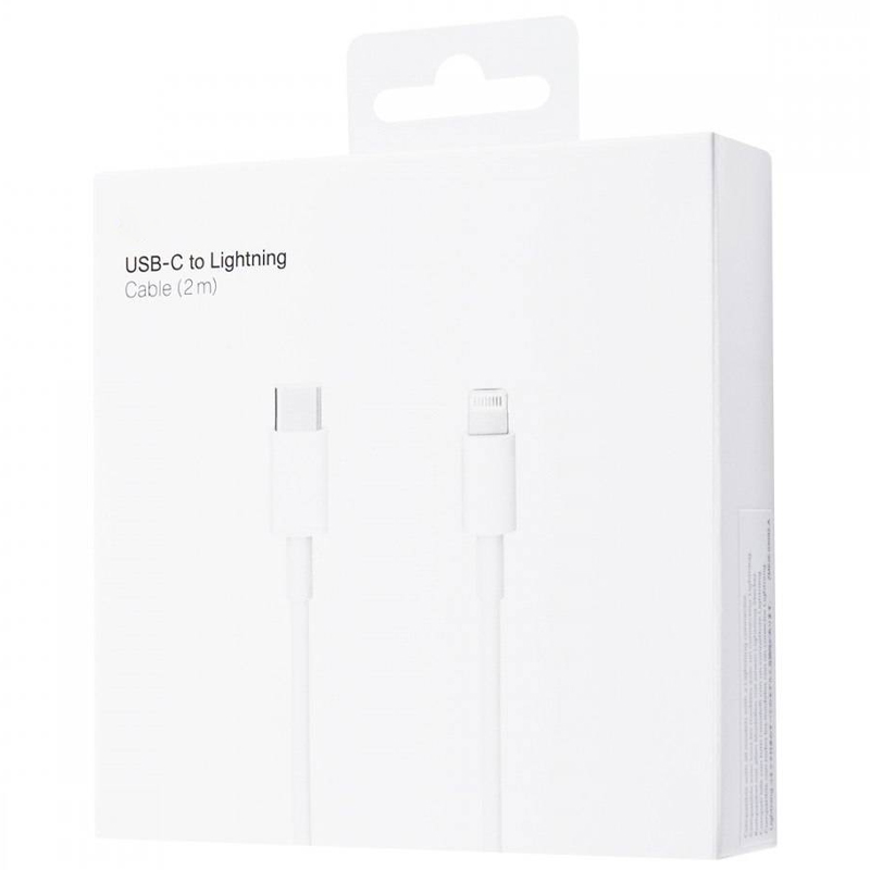 Дата кабель Foxconn для Apple iPhone Type-C to Lightning  (AAA grade) (2m) (box, no logo) Белый в магазине onecase.com.ua