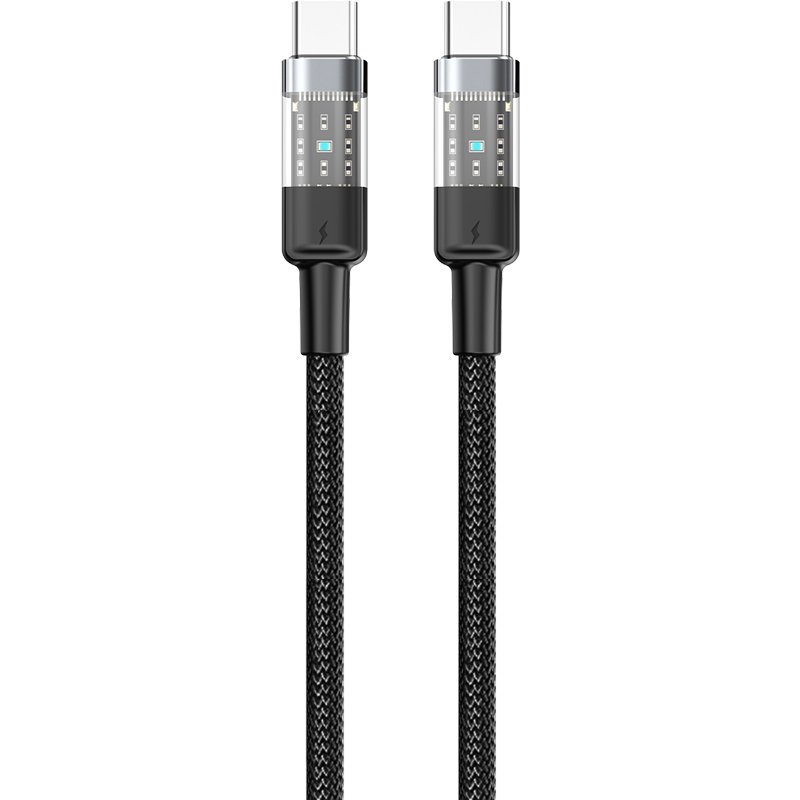 Дата кабель Gelius Fusion GP-UCN003 (Incredible series) Type-C to Type-C 60W (1.25m) (Black)